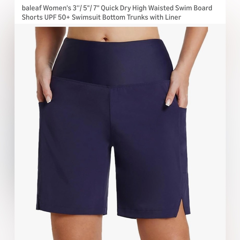 Baleaf Women's High Waisted Navy Athletic Shorts